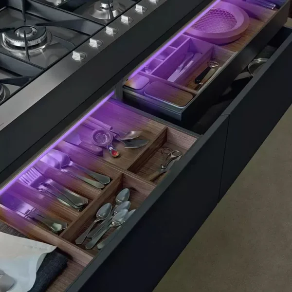 drawer lights with UV sterilization