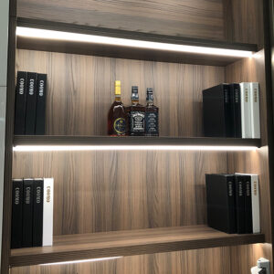 Wine cabinet under shelf light
